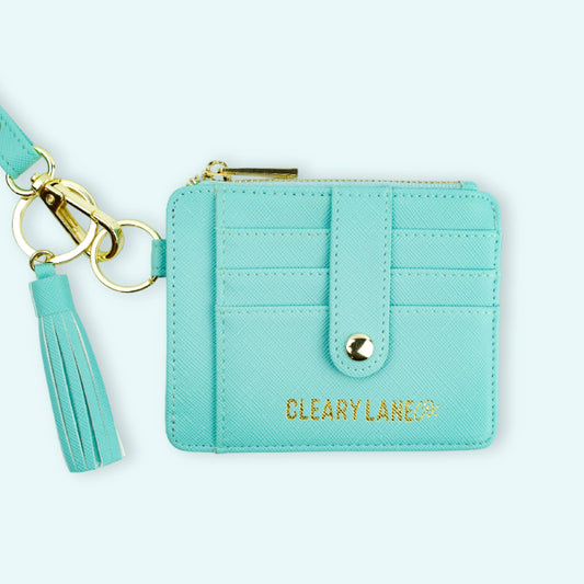 Colorful Wallet Keychains: Aqua