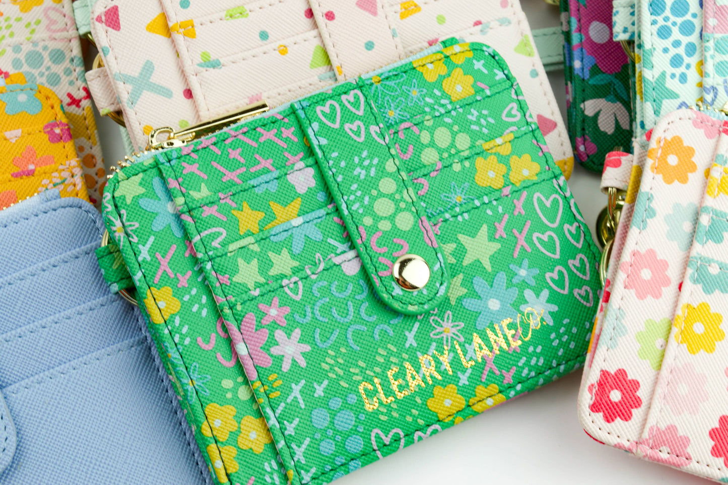 Colorful Wallet Keychains: Blush