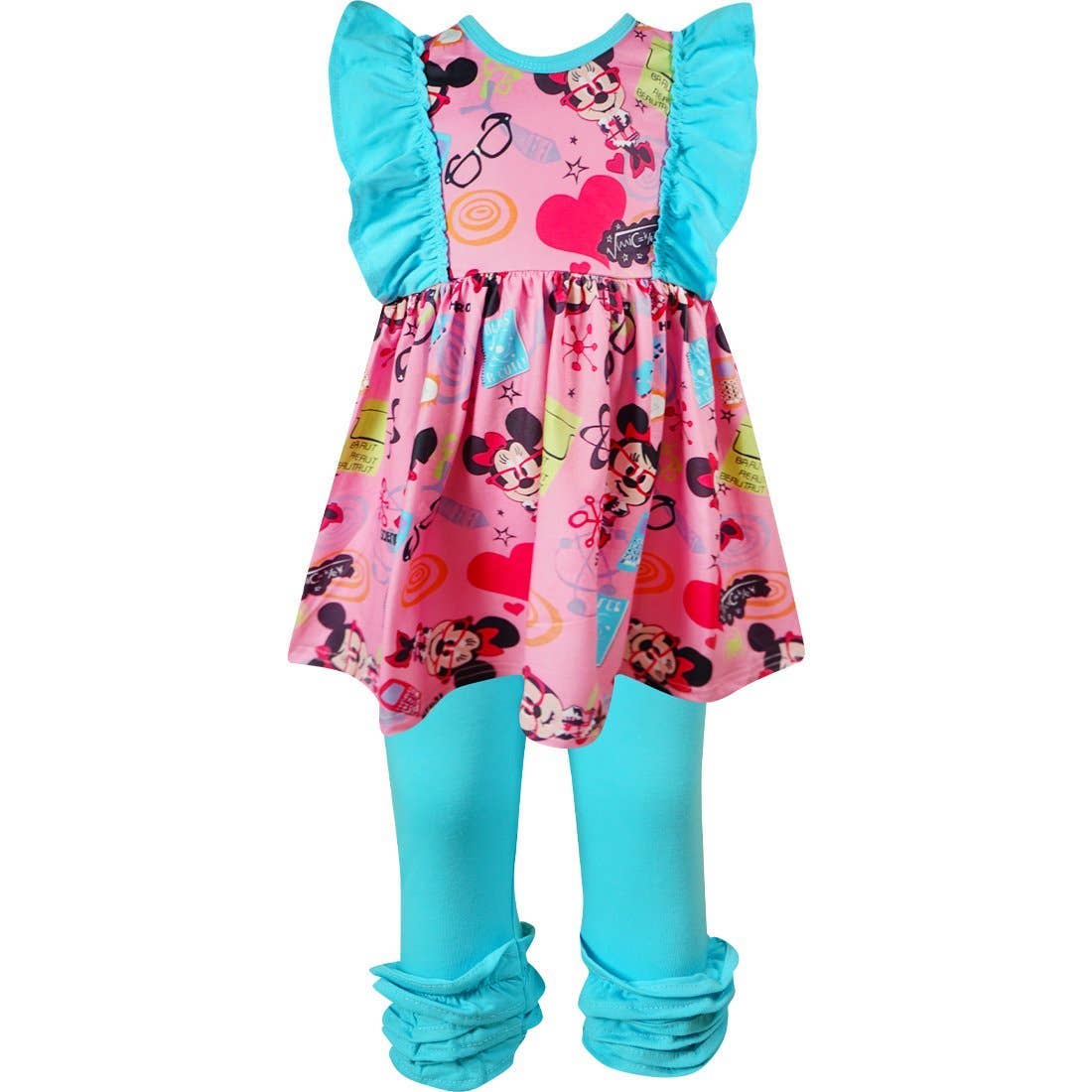 Baby Girl Minnie Mouse Love Capri Outfit