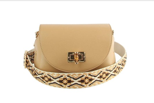 Bamboo closure crossbody