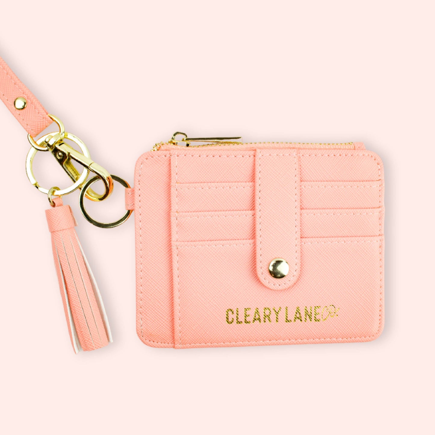 Colorful Wallet Keychains: Blush